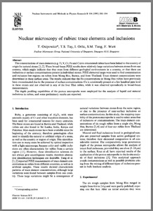 Nuclear microscopy of rubies: Trace-elements and inclusions